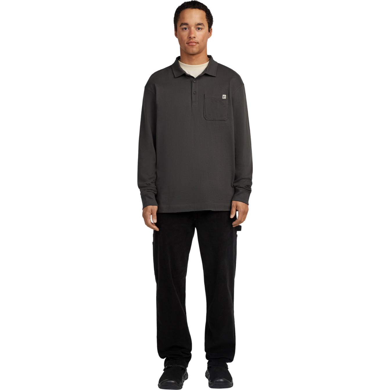 2026 O'Neill Mens O'riginals Long Sleeve Polo 2600021 - Raven